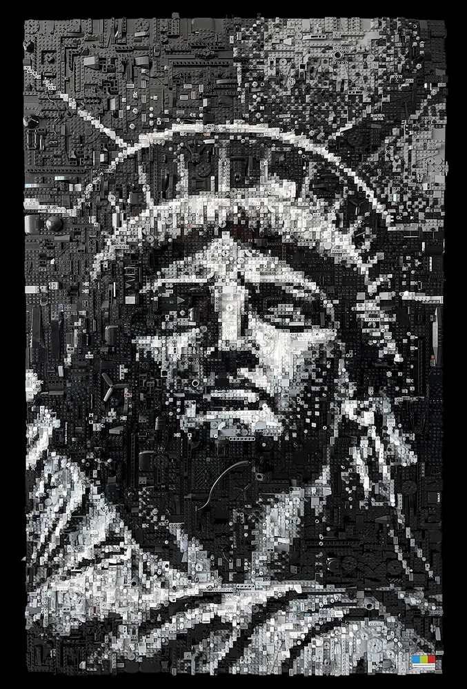 Statue of Liberty LEGO pixel art by French artist Grégory