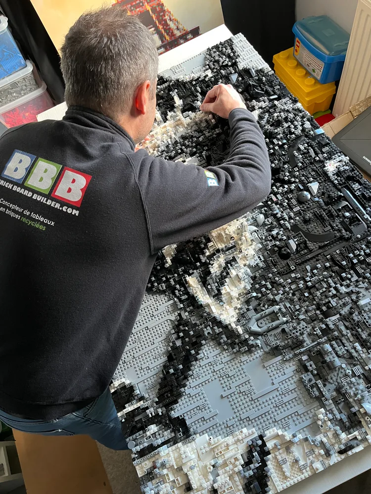 LEGO artist Grégory at work