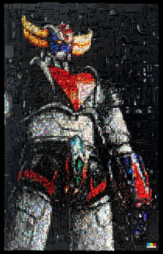 Formidable Robot: LEGO pixel art by Grégory (full)