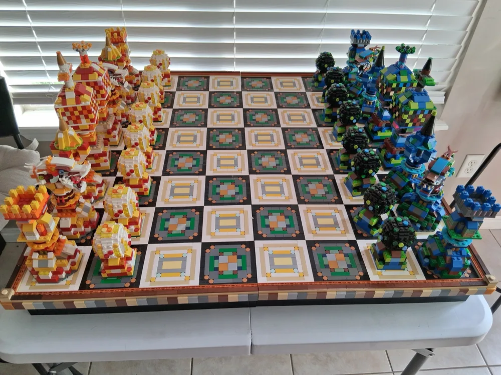 un & Moon LEGO Chess Set MOC by artist Michael Dimitri Sammann 