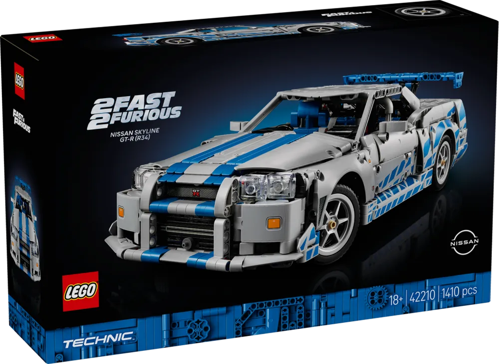Lego 2 Fast 2 Furious Nissan Skyline GT-R (R34) Car 42210