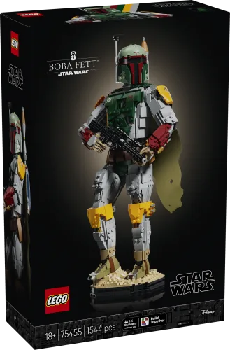 LEGO Star Wars Boba Fett Helmet set box showing the full build.