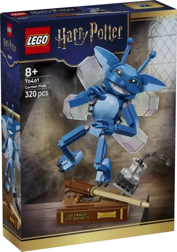 LEGO Harry Potter Cornish Pixie 76461 set box front, showing the build and set details.