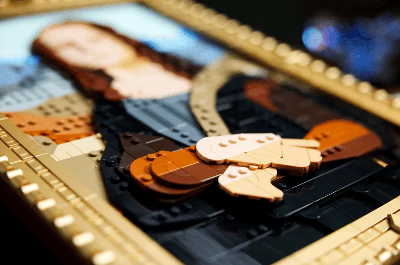 The Mona Lisa by Leonardo da Vinci - Lego Mosaic