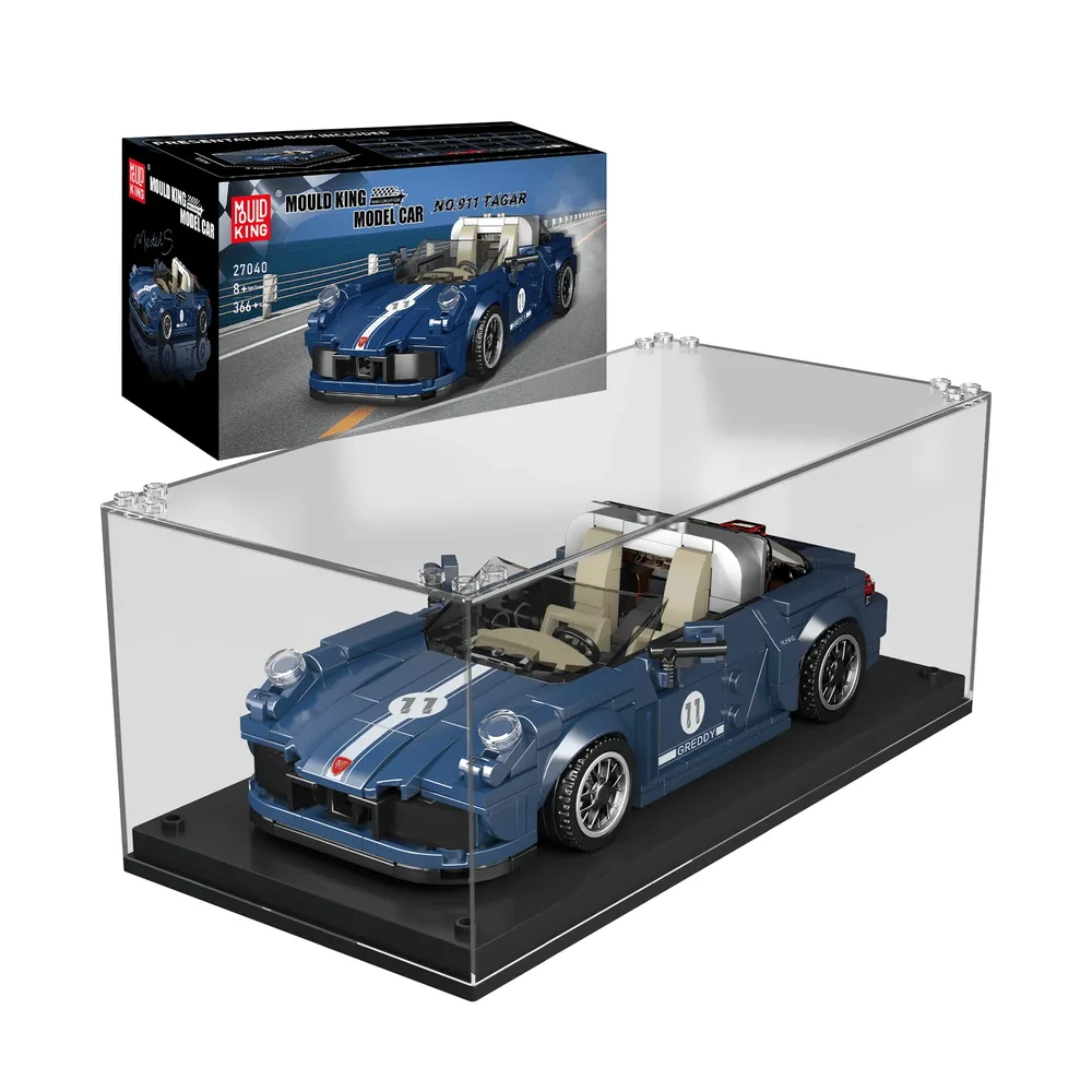 Mould King No. 911 Targa Car Model 27040 with display case and original box