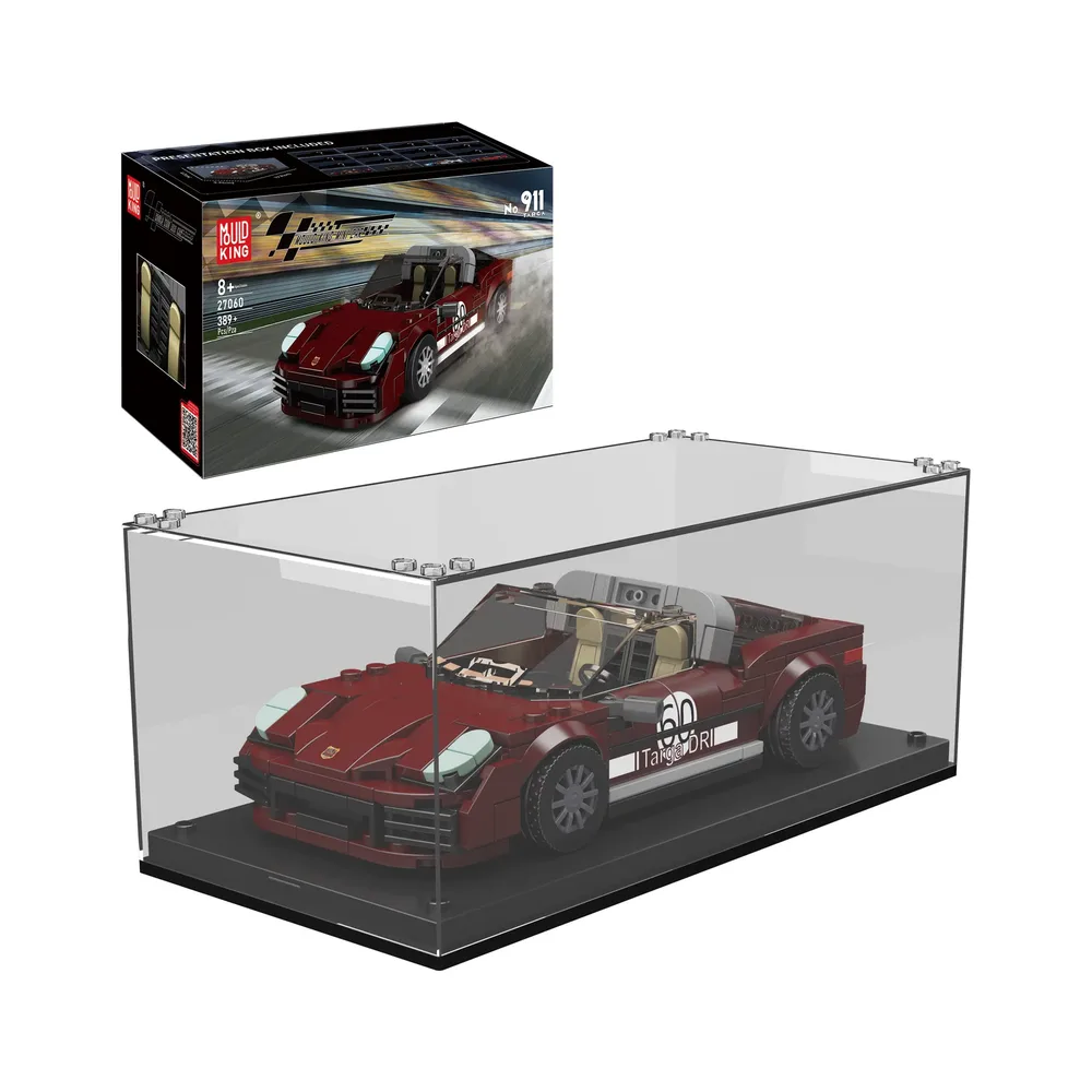 Mould King 911 Targa Supercar 27060 building blocks set with display case and original box.
