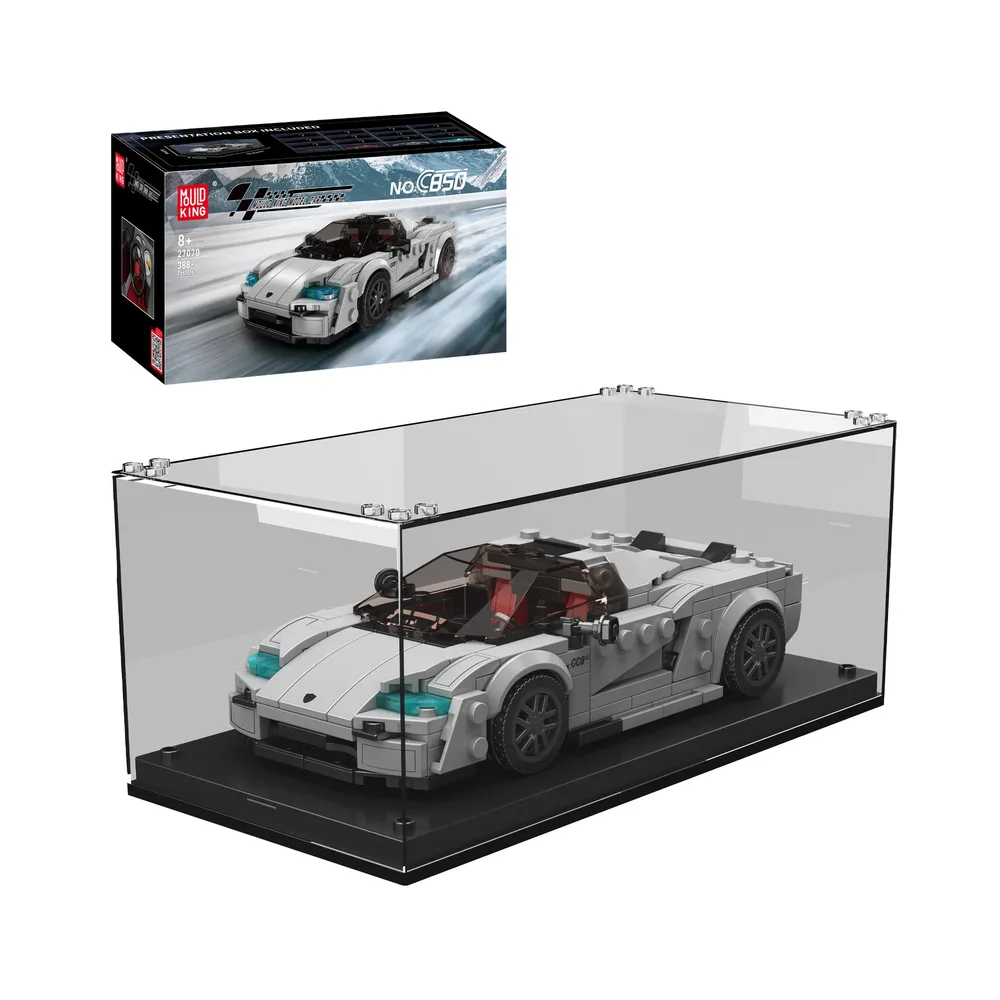 Mould King C850 Super Car Model 27070 with display case and box.