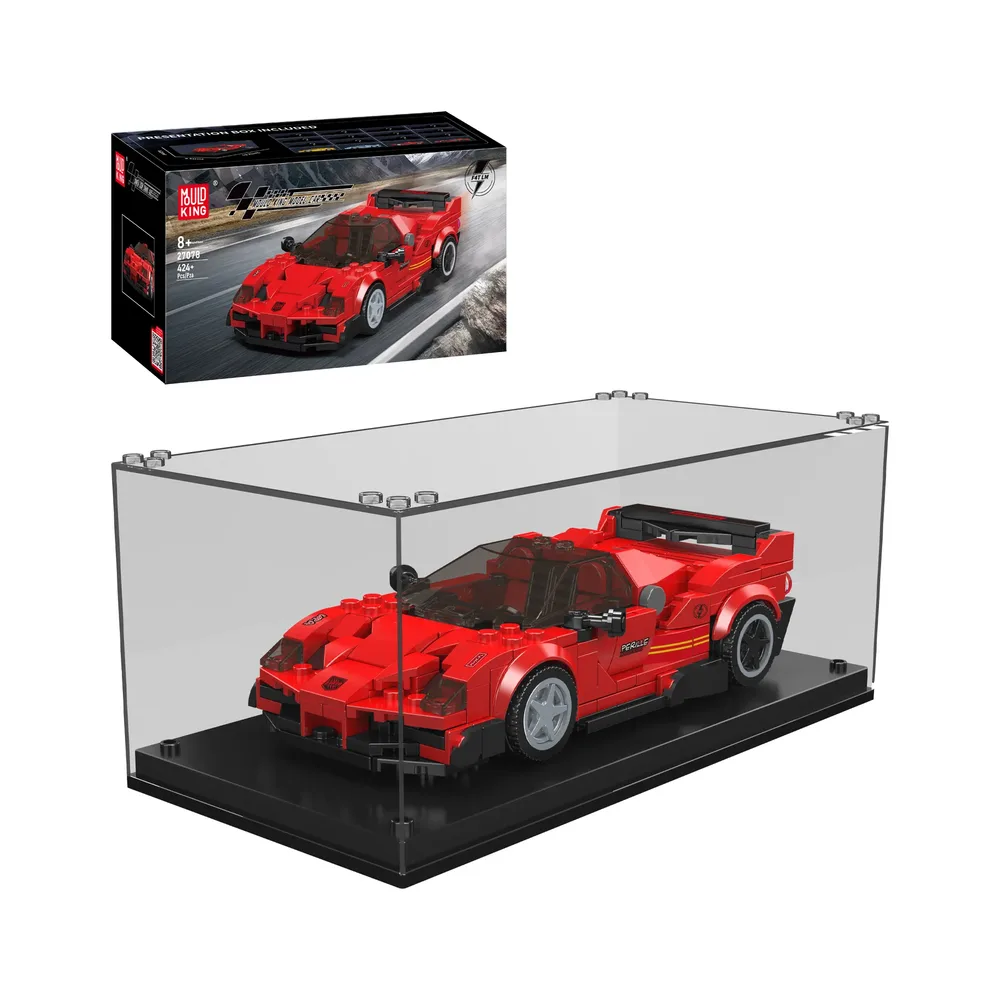 Mould King F4T LM Concept Car Model 27078 in display case with retail box.