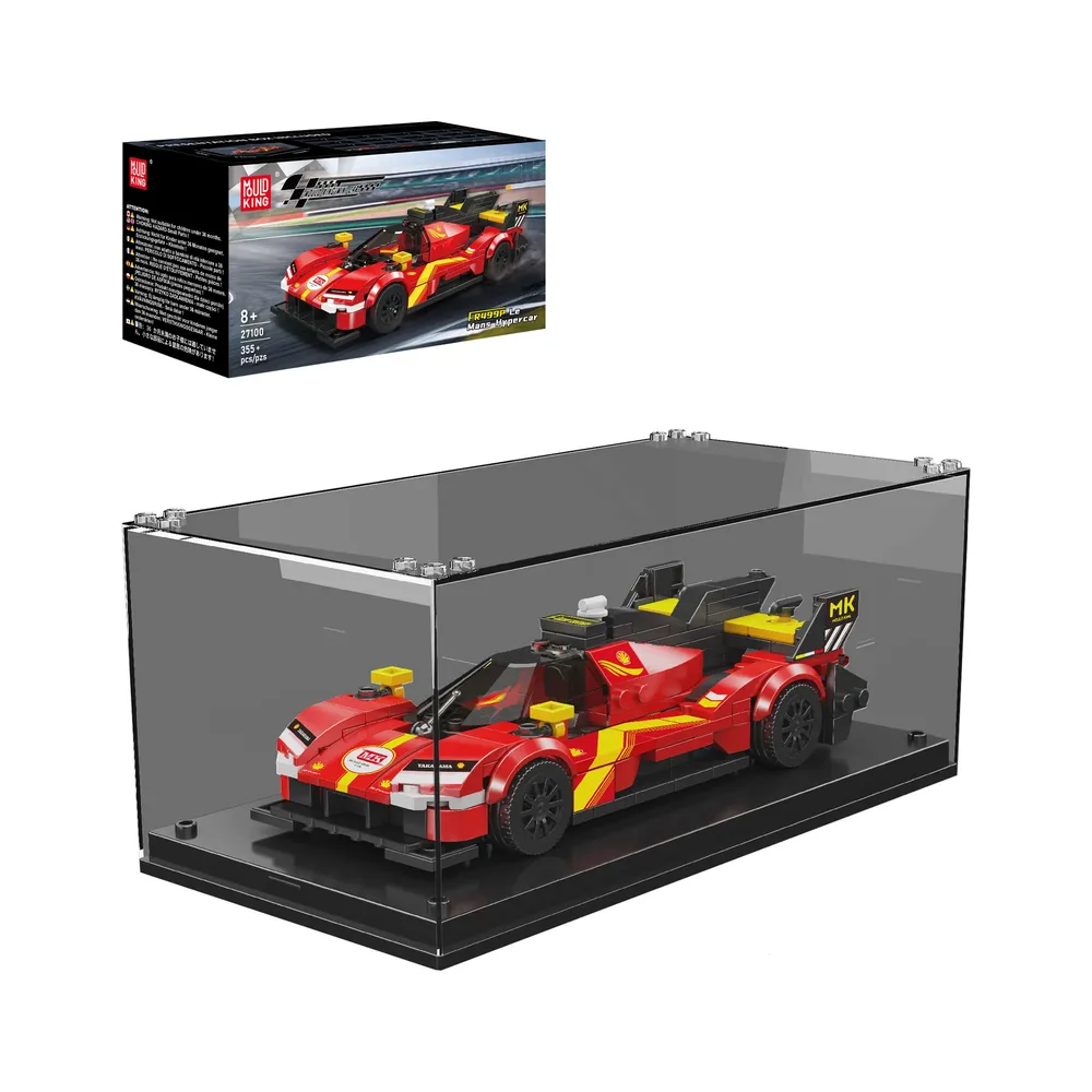 Mould King FR499P Le Mans Hypercare Building Block Set 27100 in display case with product box.