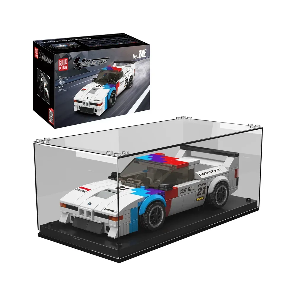 Mould King M1 Sports Car Model 27062 with display case and box packaging