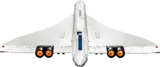 Lego Concorde top-down rear view with engines.