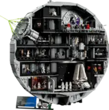 Assembled Lego Death Star cutaway