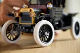 Lego Ford Model T 11376-1 front wheel close-up.