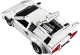 Top view of Lego Countach with engine exposed.