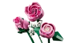 Three LEGO roses and baby's breath.