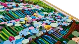 Close-up of LEGO water lilies.