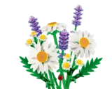 Assembled LEGO Daisies bouquet.
