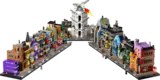 V-shaped display of Diagon Alley model.