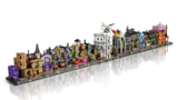 Angled linear view of Diagon Alley model.