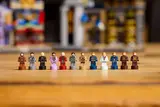Minifigure line-up from Diagon Alley set.
