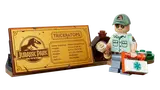 LEGO Triceratops plaque and ranger minifigure.