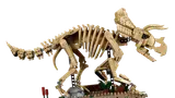 Dynamic side profile of LEGO Triceratops.