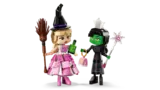Lego Elphaba & Glinda figures with swapped accessories.