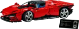 Lego Ferrari Daytona SP3 model with spec card.