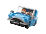 Flying Ford Anglia with scared minifigures.