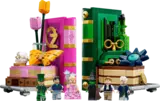 Full assembled bookends and minifigures.