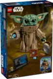 Back view of LEGO Grogu 75446 box, showing articulation.