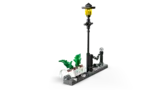 LEGO streetlamp sub-assembly.