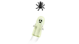 Glowing ghost minifigure and spider close-up.