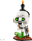 Close-up of skull with green eyes