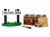 Privet Drive sign and chest.