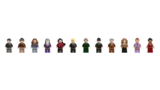 Eleven Hogsmeade Village minifigures.