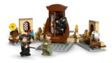 Lego clock tower with Time-Turner and minifigs.