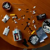 Hubble LEGO pieces mid-build.