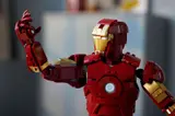 Iron Man posed.