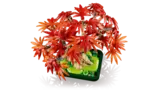 Overhead view of the LEGO Maple Tree's dense foliage.