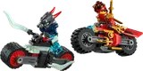 Kai and Dragon Hunter on their bikes.