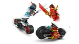 Action shot of bikes and minifigures.