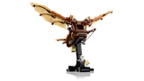 Front view of Da Vinci Flying Machine on stand.