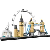Assembled LEGO London skyline.