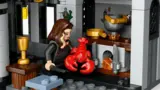 Bellatrix minifigure with lobster in Malfoy Manor cellar.
