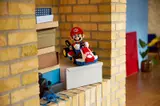 Mario Kart display in home setting.