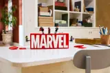 LEGO MARVEL Logo on display