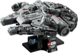 Close-up of Lego Millennium Falcon 75375.