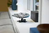 Lego Millennium Falcon 75375 on display.