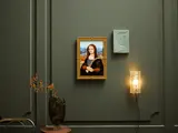 Mona Lisa on wall display.